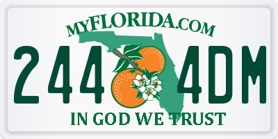 FL license plate 2444DM