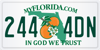 FL license plate 2444DN