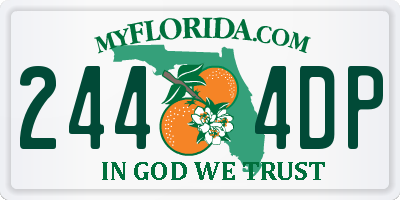 FL license plate 2444DP