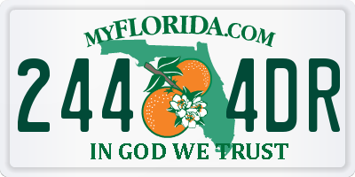 FL license plate 2444DR