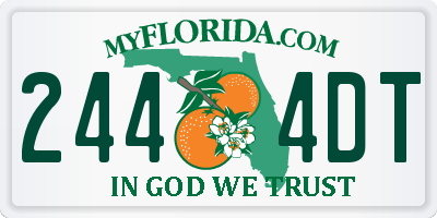 FL license plate 2444DT