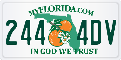 FL license plate 2444DV