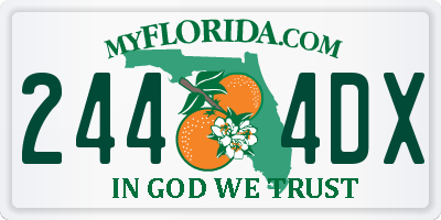 FL license plate 2444DX