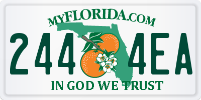 FL license plate 2444EA