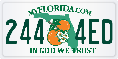 FL license plate 2444ED