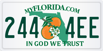 FL license plate 2444EE