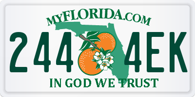 FL license plate 2444EK