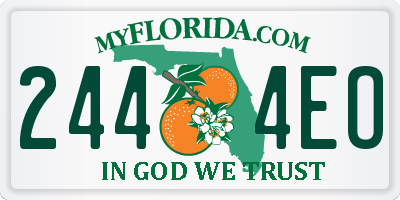 FL license plate 2444EO