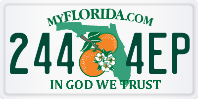 FL license plate 2444EP