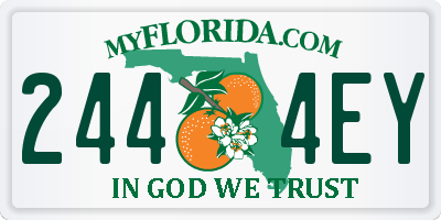 FL license plate 2444EY