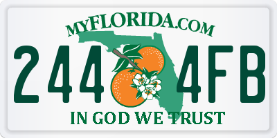 FL license plate 2444FB