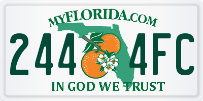 FL license plate 2444FC
