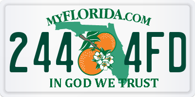 FL license plate 2444FD