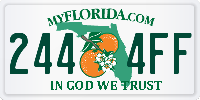 FL license plate 2444FF