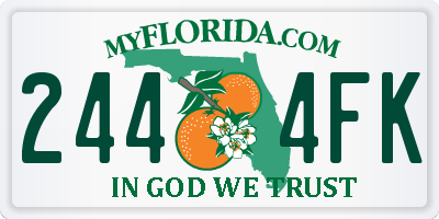 FL license plate 2444FK