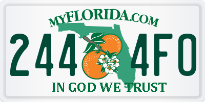FL license plate 2444FO