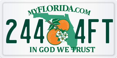 FL license plate 2444FT