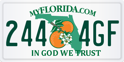 FL license plate 2444GF