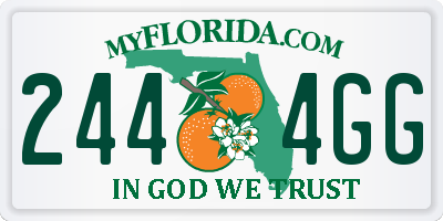 FL license plate 2444GG