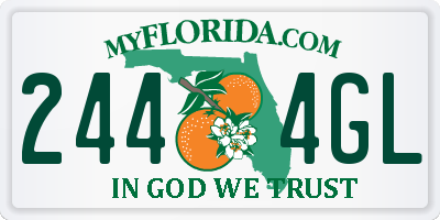 FL license plate 2444GL