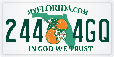 FL license plate 2444GQ
