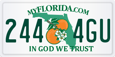 FL license plate 2444GU