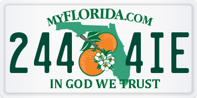 FL license plate 2444IE