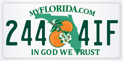 FL license plate 2444IF