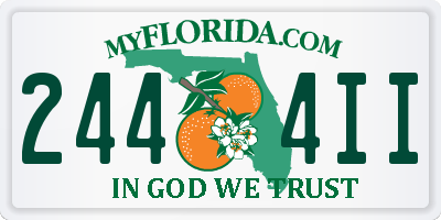 FL license plate 2444II