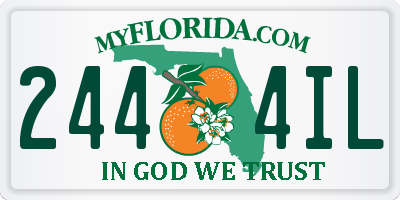 FL license plate 2444IL