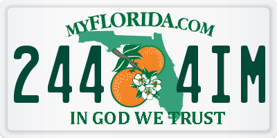 FL license plate 2444IM