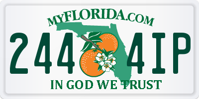 FL license plate 2444IP