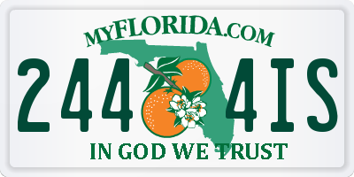 FL license plate 2444IS