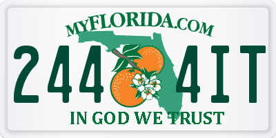 FL license plate 2444IT