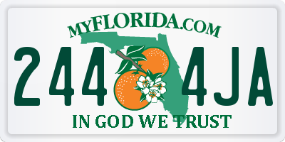 FL license plate 2444JA