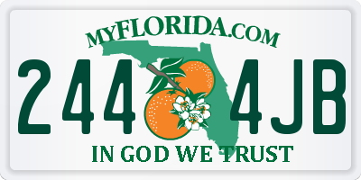 FL license plate 2444JB