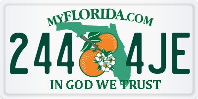 FL license plate 2444JE