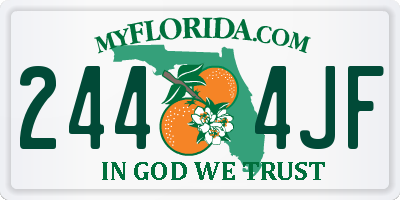 FL license plate 2444JF