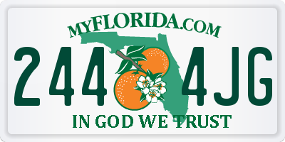 FL license plate 2444JG