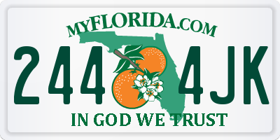 FL license plate 2444JK