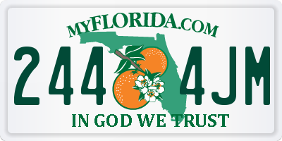 FL license plate 2444JM