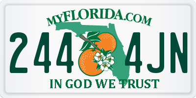 FL license plate 2444JN