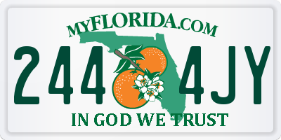 FL license plate 2444JY