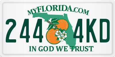 FL license plate 2444KD