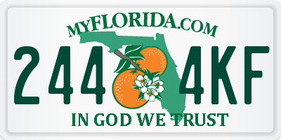 FL license plate 2444KF