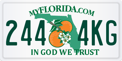FL license plate 2444KG