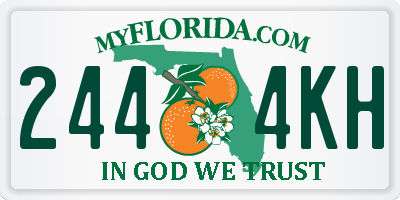 FL license plate 2444KH
