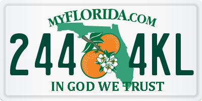 FL license plate 2444KL