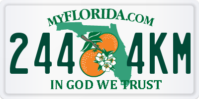 FL license plate 2444KM