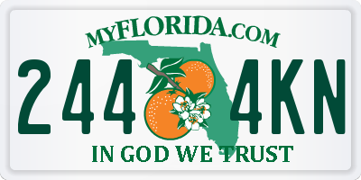 FL license plate 2444KN